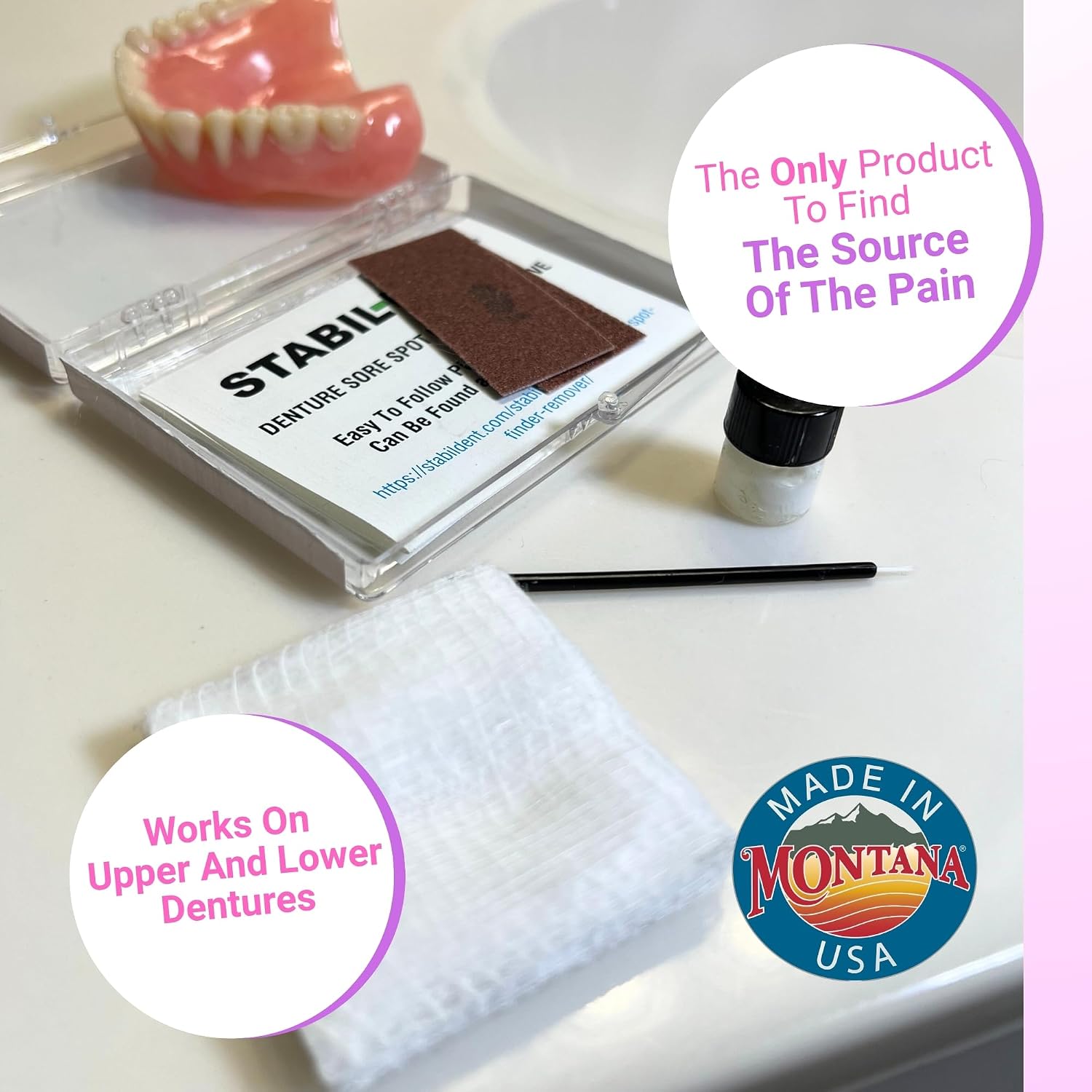 Denture Sore Spot Find And Remove Kit