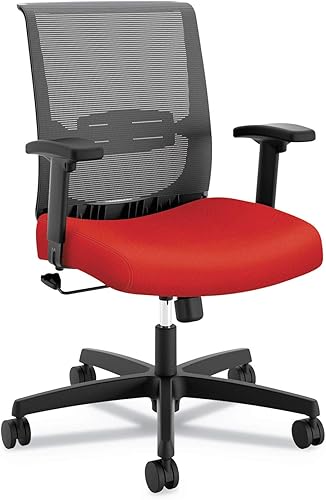 HON Convergence Silla de trabajo con respaldo medio, inclinación giratoria, soporta hasta 275 libras, altura del asiento de 16.5" a 21", asiento