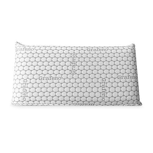 Homey - Almohada Viscoelástica Carbono | Máximo Confort y Excelente Adaptabilidad con Propiedades Antiestrés | 105 x 40 cm - 105x40 cm - 1 Unidad