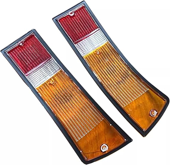 2 Pcs LH and RH Tail Light Lens Fits for 1969-1989 Porsche 911 912 Reproduction with Hardware(Left&Right)