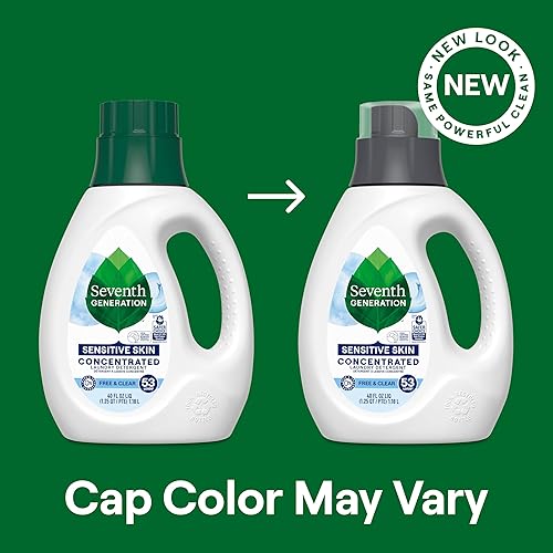 Miniatura 8 de Seventh Generation Detergente concentrado para ropa sucia fórmula antimanchas libre y transparente sin perfume 40 onzas 53 cargas