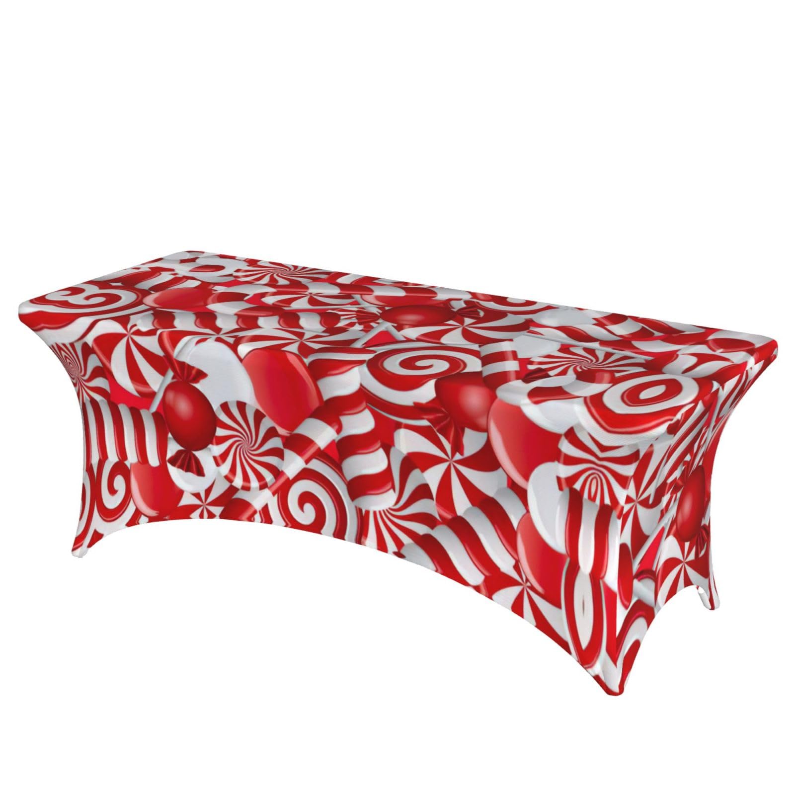 Nappe de protection lavable anti-pli en élasthanne imprimé 1,8 m pour banquet