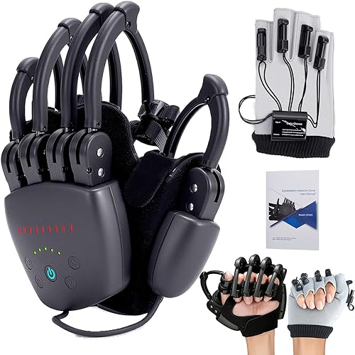Miniatura 9 de Guantes de robot de rehabilitación mejorados para recuperación de hemiplejia cerebral, guante robótico portátil para rehabilitación de accidentes