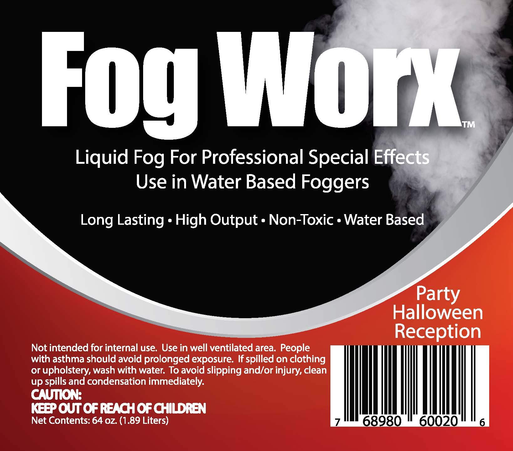 FogWorx Fog Juice 1 Half Gallon of Organic Fog Fluid (64 oz) Medium