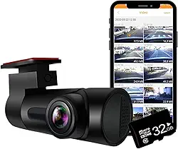 Black Box Vision - Câmera Veicular, Wifi, HD + Cartão 32GB (Dashcam Automotiva Carro Uber)
