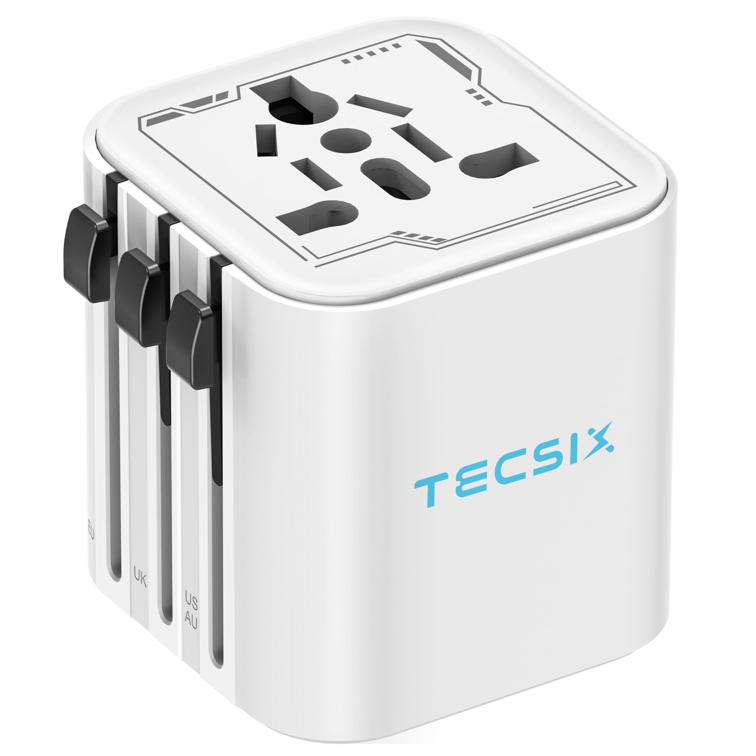 Amazon.com: Universal Travel Adapter Worldwide, TECSIX Compact