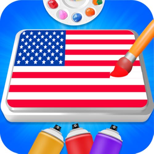 Flag Maker DIY Coloring Puzzle Painting Fun Drawing Artist Decoration Games: Fashion Makeover Design Girls Art Paint Game