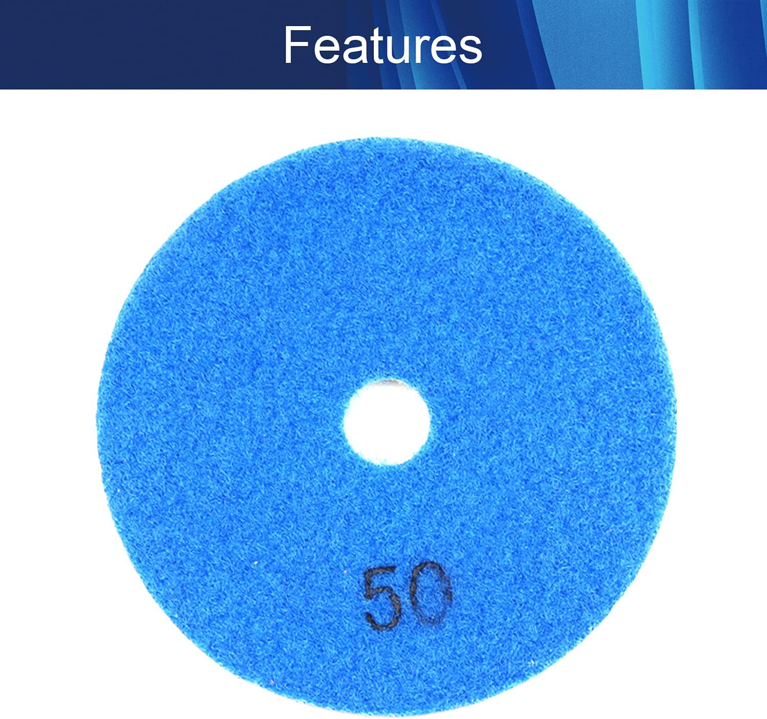 Diamond Polishing Sanding Grinding Pads 4 Inch Grit 50 for Concrete Countertop Stone Quartz Surface Polishing,2 Pcs