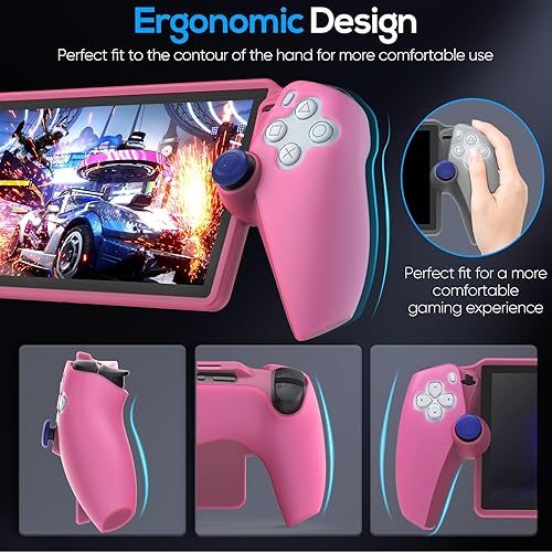 Vista 24 de FYOUNG Protective Case for Playstation Portal, Silicone Soft Grip Cover Case Protector with Full Protection and Non-Slip Thumb Grips Accessories Kit