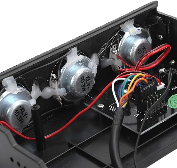 PC Media Dashboard, PC Speaker Stereo Surround Computer Case Builtin Mic Loudspeaker 5.25in Computer Case Front Bay