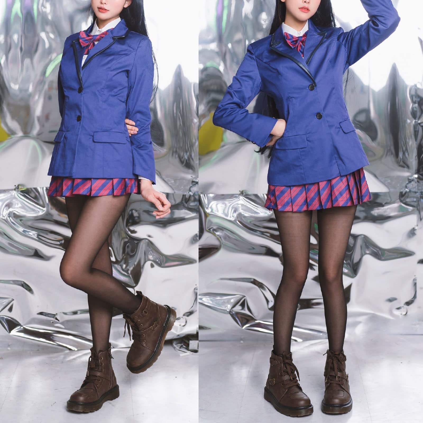 Komi Can't Communicate kostium cosplay Komi Shoko Campus mundur płaszcz, koszula, spódnica, muszka, pończochy, dziewczęca moda odzież kostium na Halloween, Komi Shoko, L