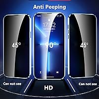 Vista 2 de Jonwelsy Funda antiespía para Samsung Galaxy S22 Ultra, cubierta de vidrio templado de privacidad frontal y trasera de 360 grados, pantalla Negro