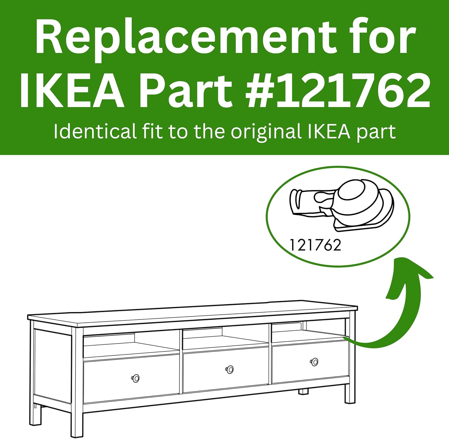 Spare Hardware Parts Old Billy Bookshelf Pins (Replacement for IKEA Part #121762) (Pack of 12)