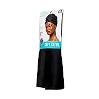 Vista 5 de KISS COLORS & CARE Bufanda de satén suave – Negro, de larga duración, multiusos, suave bufanda premium para minimizar el encrespamiento, evitar