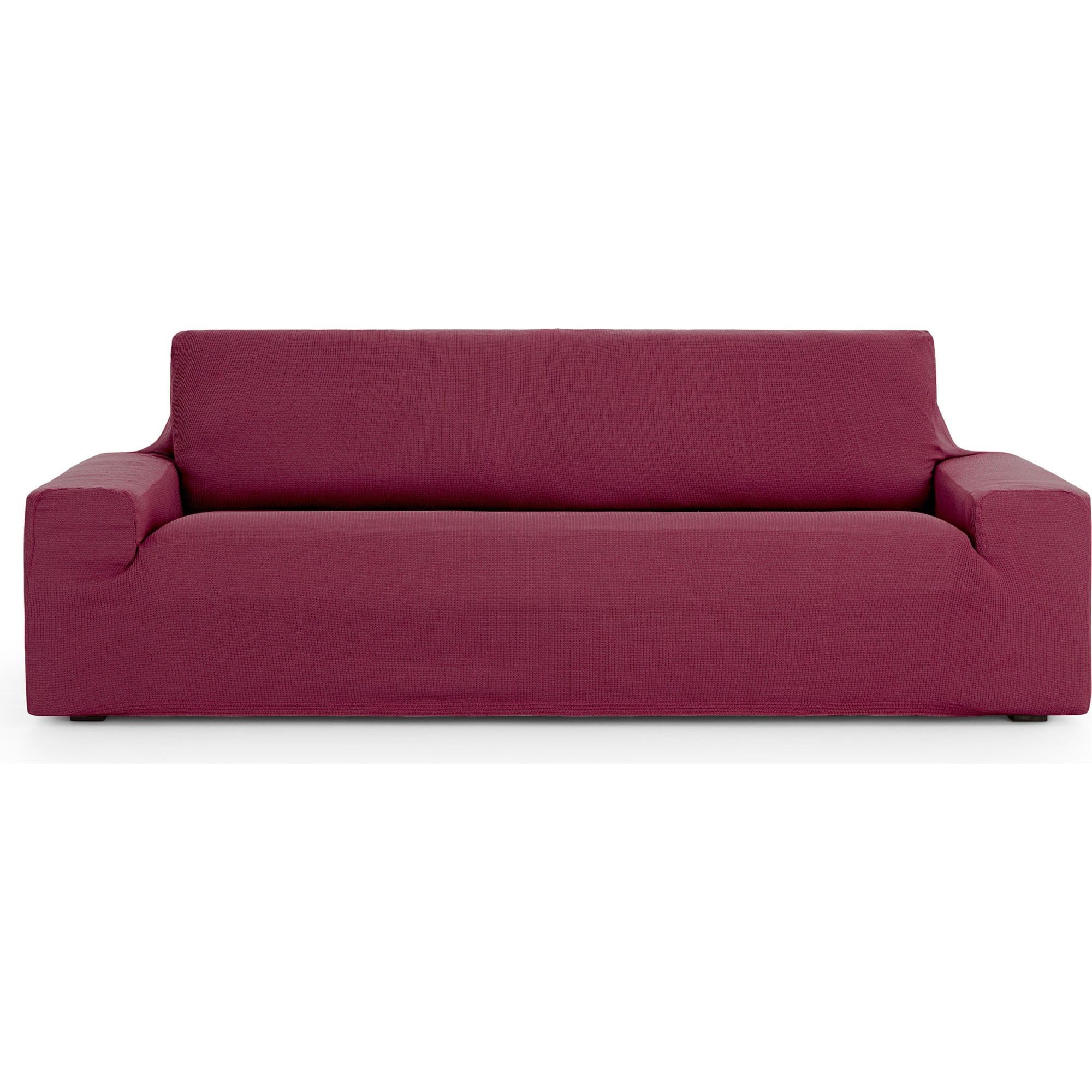 ECOMMERC3 Universal and Versatile 2 Seater Sofa Cover – Bordeaux Sofa Cover Protector Easy to Install for Back, Seat and Arms
