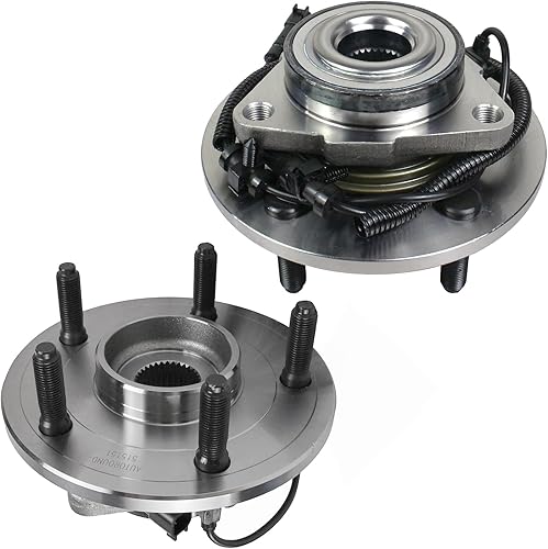 Autoround 515151 Conjunto de cojinete de rueda delantera y cubo compatible con Ram 1500 2012-2018, Ram 1500 Classic 2019-2022, para ambos lados del