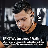 Vista 7 de JOYWISE - Auriculares Bluetooth, auriculares inalámbricos Bluetooth 5.3 con 16 horas de reproducción, auriculares con graves estéreo, resistencia al