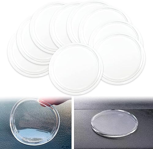 8 alfombrillas antideslizantes de 3.15 pulgadas para automóvil, almohadillas universales de gel antideslizantes para teléfono celular, lentes de