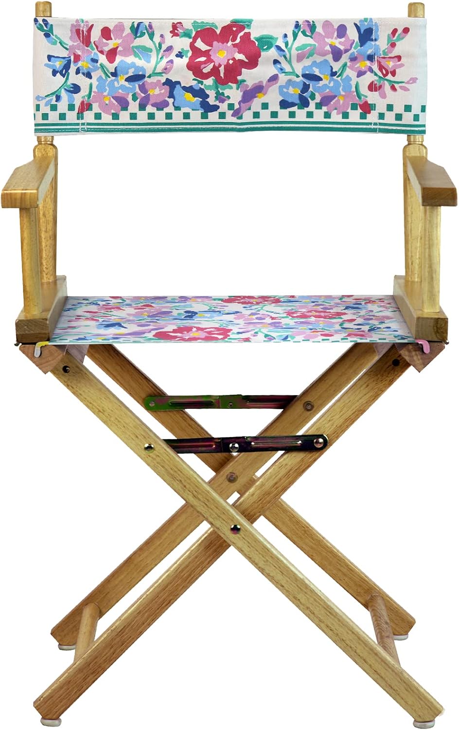 Casual Home Natural Frame/On The Terrace Canvas 18" Classic Height Directors-Chairs, 21.75" W x 17" D x 33.75" H