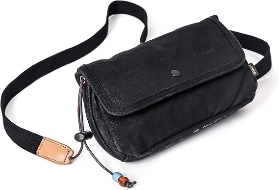 GOOTIUM Canvas Backpack x Crossbody Purse - Casual Vintage Style Cloth Daypack Combo