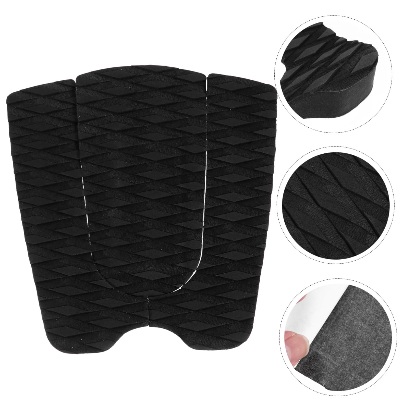 TOYANDONA Tappetino Antiscivolo Tampone di Trazione del Tabellone Sostituzione Navigare Trazione da Tavola da Surf Cuscinetti per La Coda da Surf Accessori Black Eva