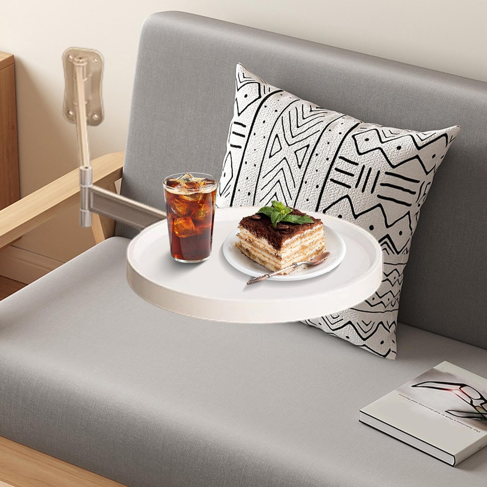 Générique Klapptisch zur Wandmontage – runder Wandtisch, um 180 ° drehbar, faltbar | Bass für Büro, Badezimmer, Snacks für Milchteekuchen, praktisch P
