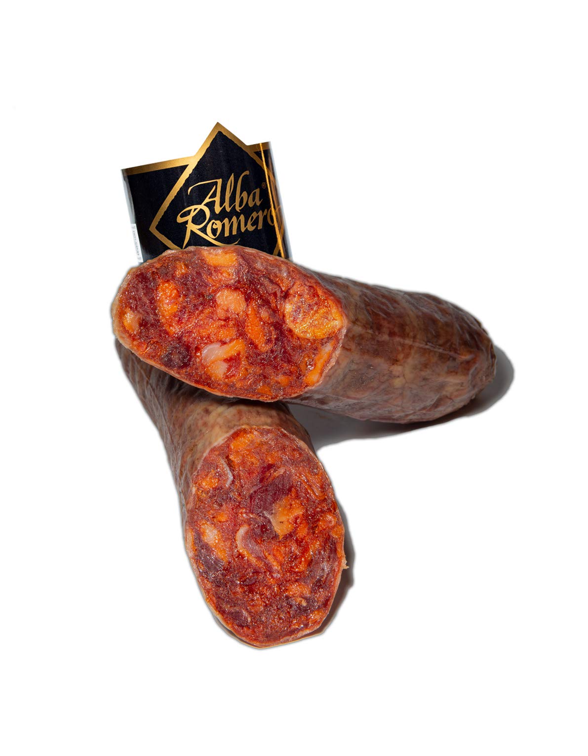 Chorizo Cular Ibérico de Bellota ALBA ROMERO | Embutido curado y envasado al vacío | Media pieza de peso aproximado de 0.5 KG