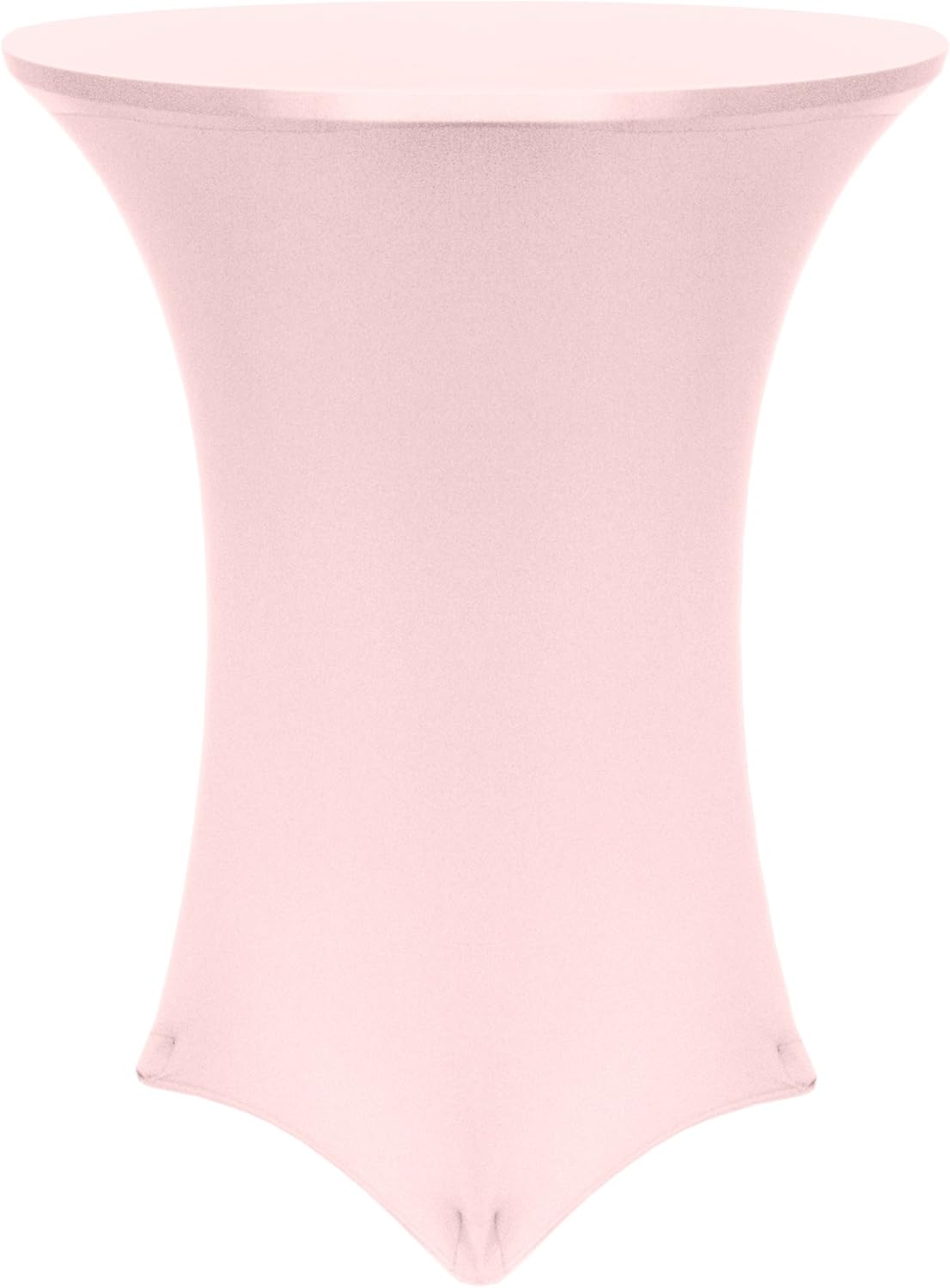 Ultimate Textile 30-36-Inch Round Cocktail Spandex Fitted Stretch Elastic Tablecloth Pink