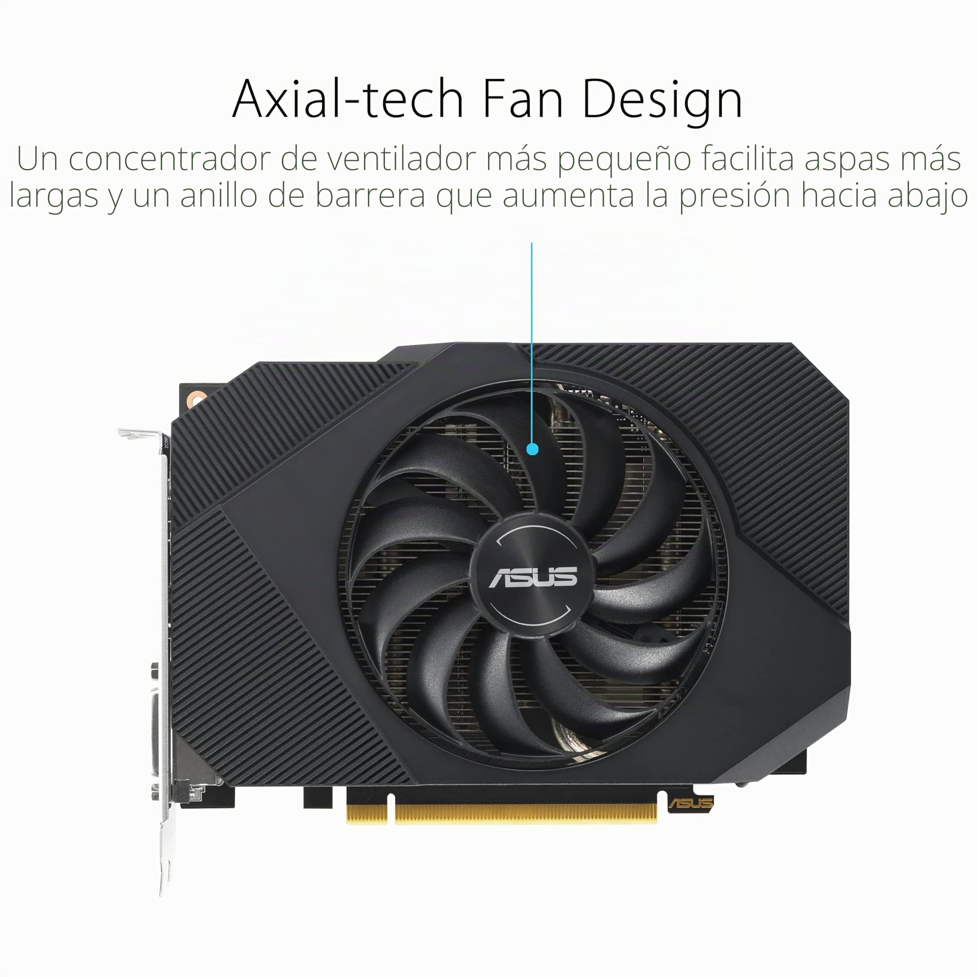 ASUS Phoenix NVIDIA GeForce RTX 3050 V2 Tarjeta Gráfica (PCIe 4.0, 8 GB de memoria GDDR6, HDMI 2.1, DisplayPort 1.4a, DVI-D, diseño de ventilador Axial-tech, doble rodamiento de bolas, Auto-Extreme)