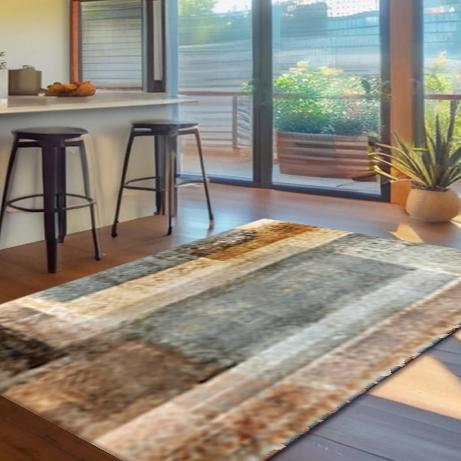 Teppich Läufer 90x200cm rutschfest Küchen Teppich, Waschbar Teppichläufer Flurteppich Flur Küchenläufer für Korridor, Modern Vintage Teppichläufer für Wohnzimmer, Küche, Anpassbar