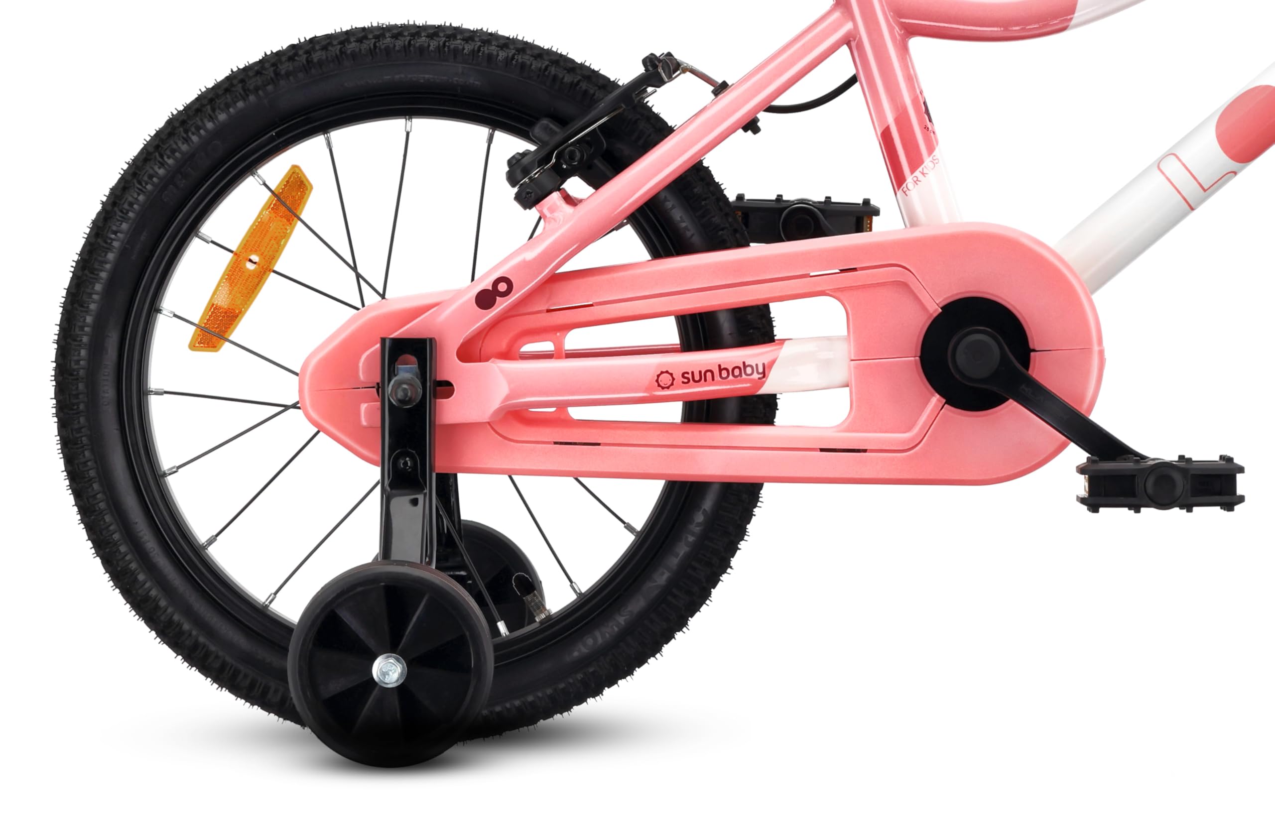 sun baby Bicicletta Bambini LOOFI 12 14 16 Pollici, Bambina e Bambino 2-6 Anni, Max 50 kg - Telaio leggero in alluminio, con rotelle, cestino, campanello, adesivi