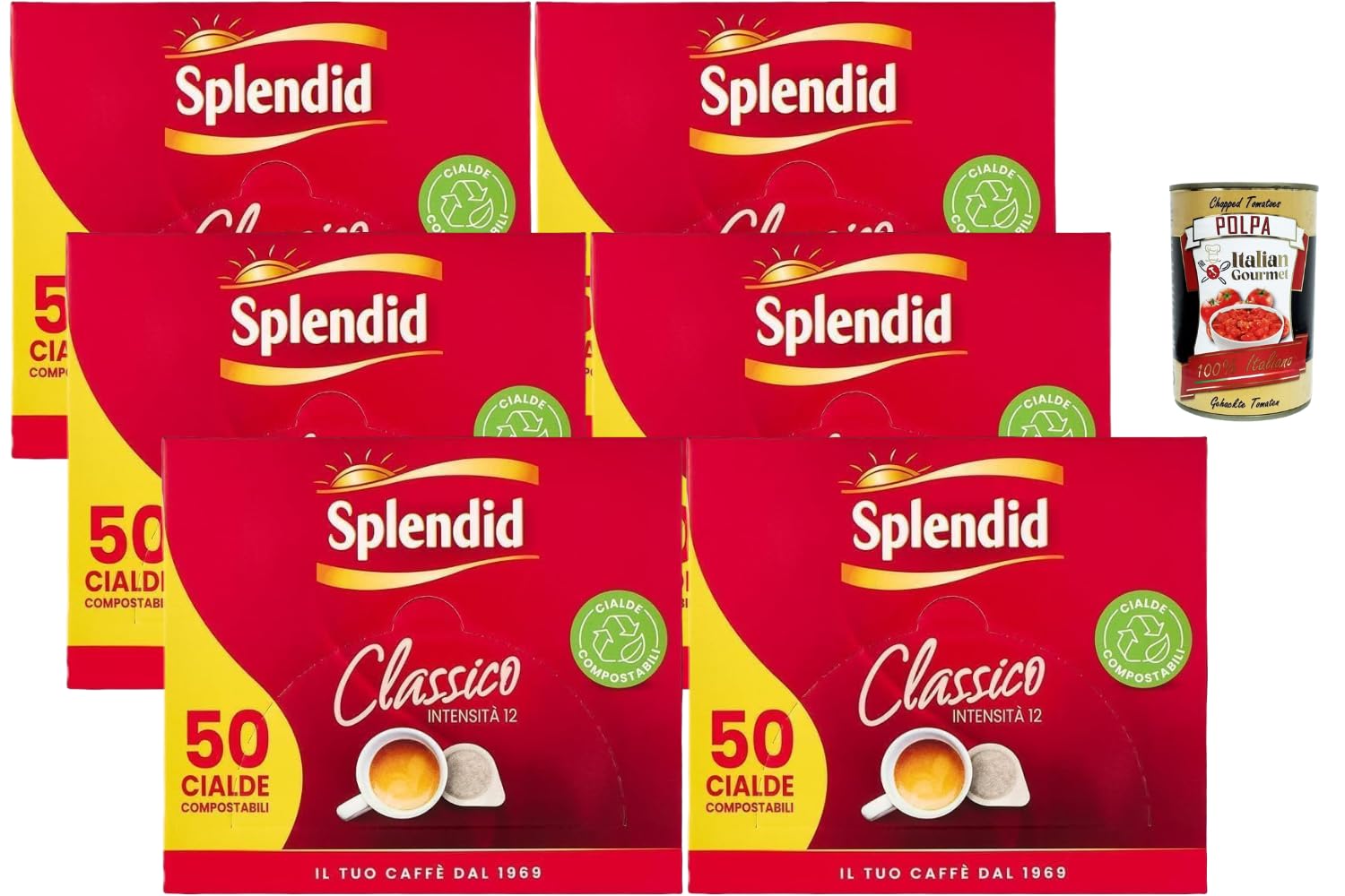 Italian Gourmet Caffe Splendid Espresso Kaffeepads 6x50 Stück 300 Pads