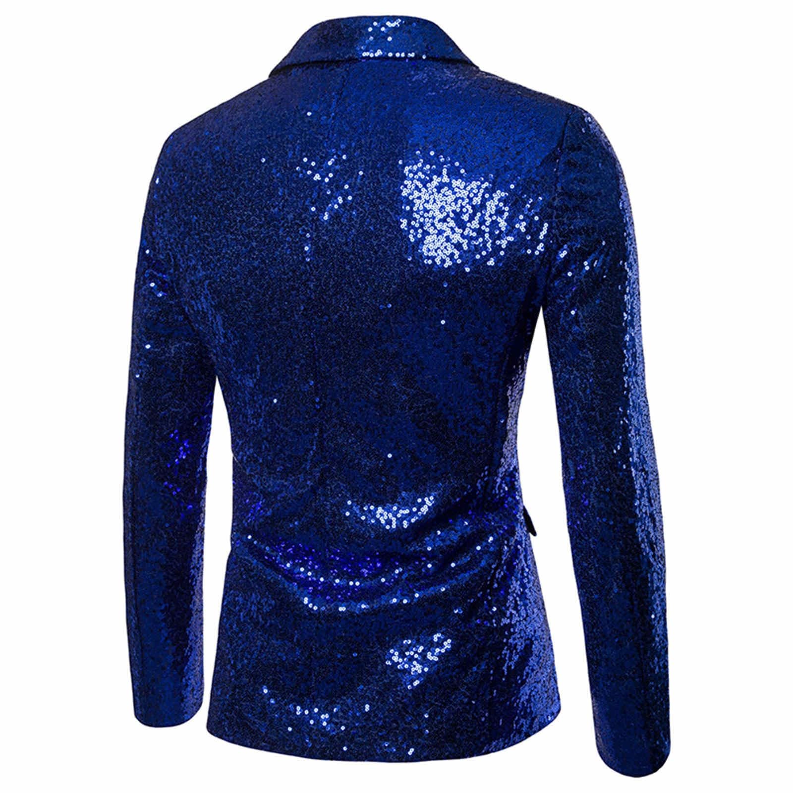 Générique Tenue Paillette Homme,Veste De ScèNe à Sequins DoréS pour Spectacles De Cabaret Et De MaîTres De CéRéMonie