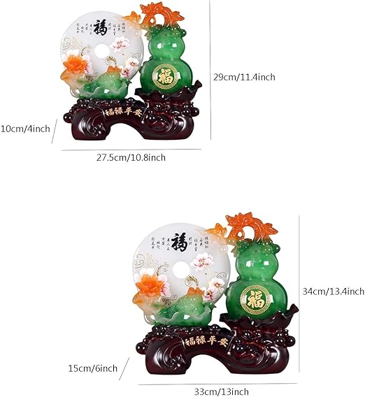 Amazon Co Jp 風水像ラッキーカラバッシュ Tvキャビネット装飾リビングルームワインキャビネットベッドサイドテーブル装飾新築祝いの新しいホームギフト風水像装飾風水装飾装飾品 ホーム キッチン