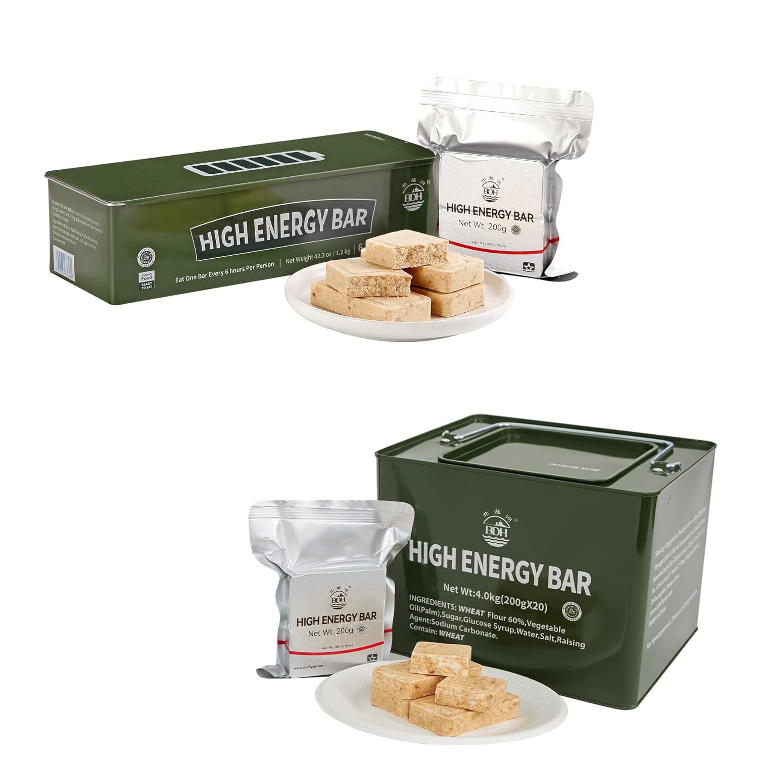 Emergency Food Ration Bars, Survival Tabs Supply for Outdoor Camping Snowstorm Earthquake Disaster Preparedness Kit, A total of 2 boxes 26 pcs