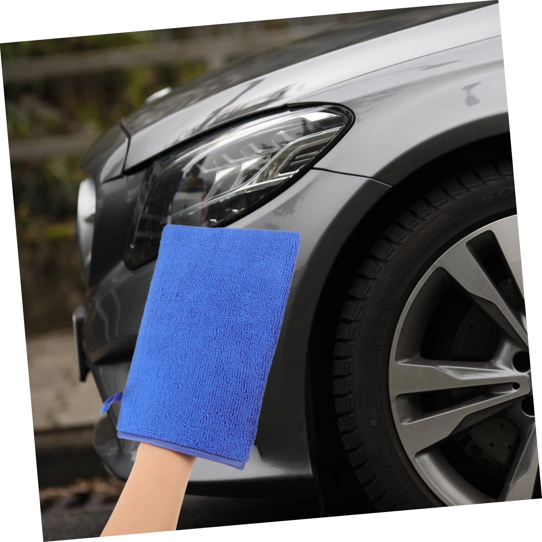 iplusmile 3pezzi Guanti Di Pulizia Auto Argilla Guanti Lavaggio Auto Per Rimozione Rapida Di Polvere e Impurità Facile Utilizzo e Lavabili Blu