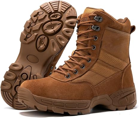 Kervaky Mens tactical boots, hiking boots, outdoor boots, hiking boots, high top boots, combat boots, desert boots