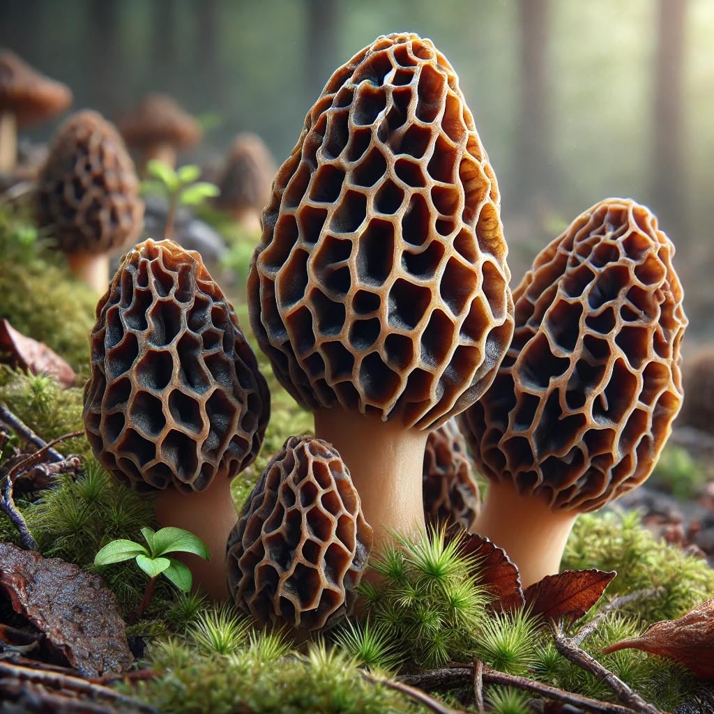 Black Morel Mushrooms Spores/Morchella elata/Non GMO/Heirloom