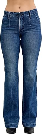 Valvari Jeans Valvari Mid-Low Rise Stretch Jeans Tummy Control Baggy