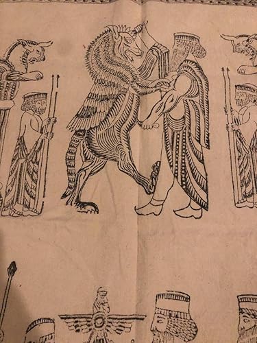 Miniatura 4 de Syrus el gran Farvahar Tapiz hecho a mano de algodón nuevo 30 "x 30"