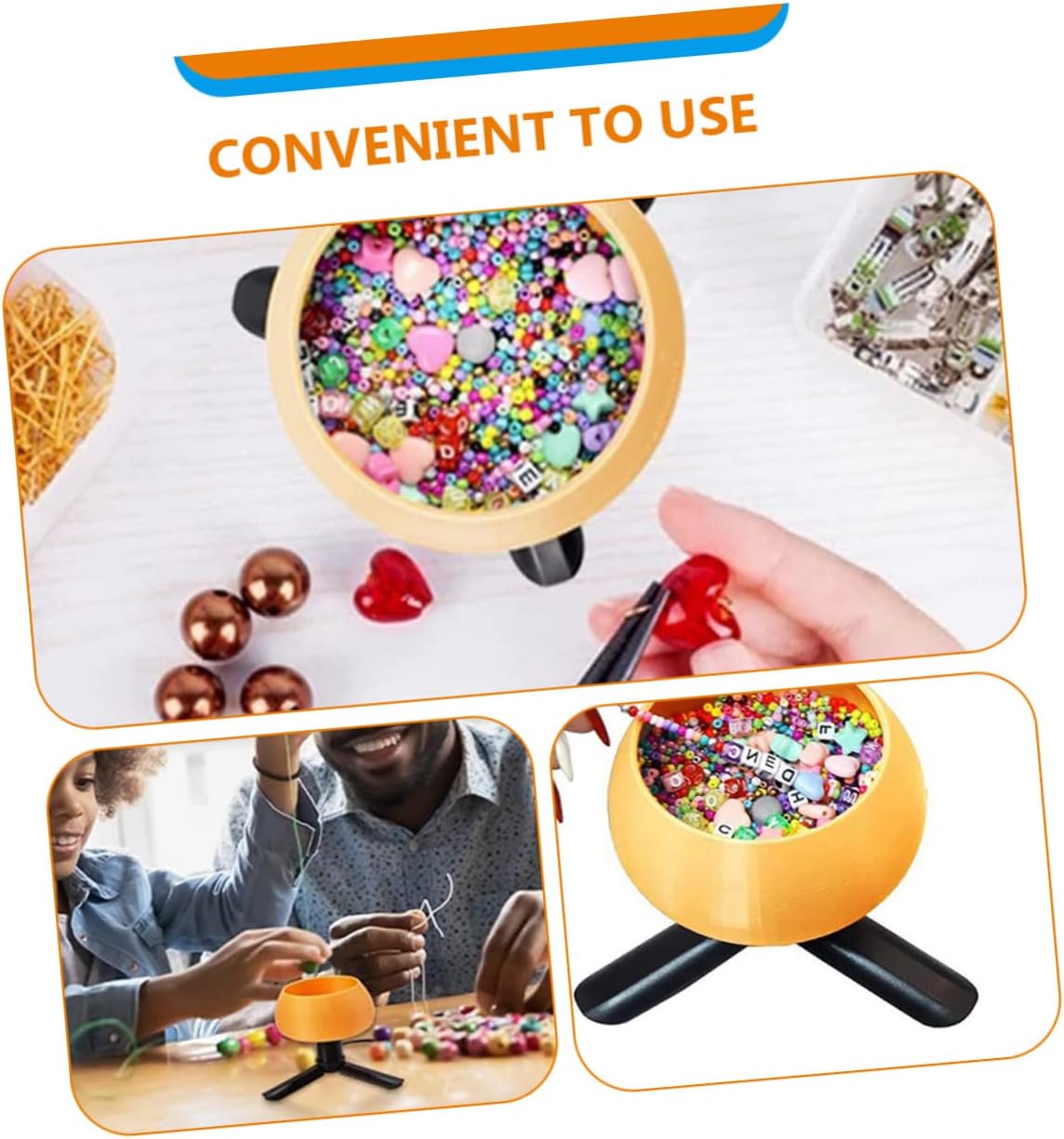 HOMSFOU Beads Spinner for Jewelry Making Kit Electric Beading Machine Bead Threading Device