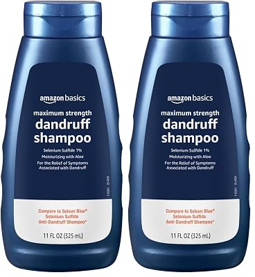 Amazon Basics Shampooing Hydratant Pelliculaire, 11 Fl Oz, Pack de 2