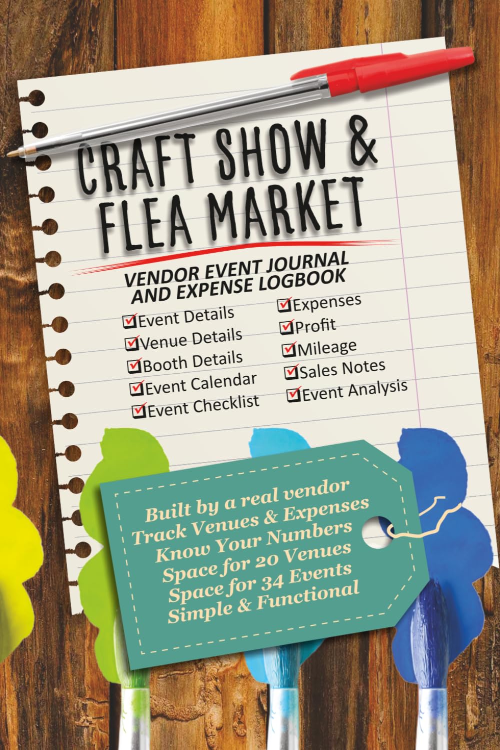 Craft Show and Flea Market Planner and Organizer: Vendor event journal and expense logbook with calendar, prompts and booth details