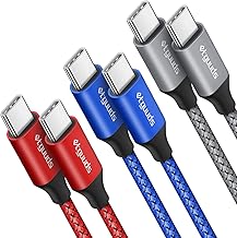 etguuds USB C to USB C Cable 10ft, 3 Pack PD 60W Fast Charging Type C to Type C Charger Cord for Samsung Galaxy S23 S22 S21 S20 Ultra S10 Note 20 5G, Z Fold Flip 5 4 3, Tab S8 S8+, Pixel, USB C Laptop