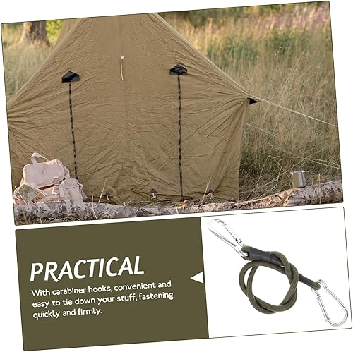 Miniatura 2 de Toddmomy 12 correas elásticas de amarre para equipaje al aire libre, coleteros verdes, correas de amarre para equipaje, correas de amarre de carga,