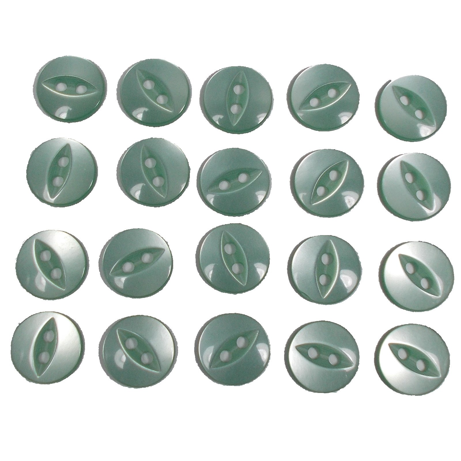 Push The Button Pale Green Fisheye Basic Buttons 11Mm (, 20)