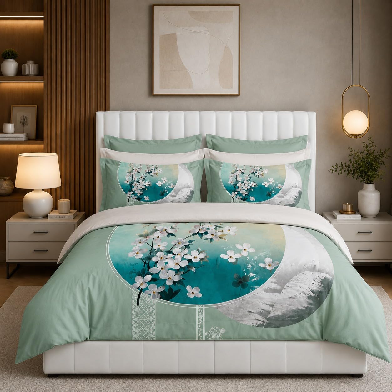 HANGOVER Premium King Size Double Bedsheet with 2 Pillow Covers | Floral Printed Cotton Feel Bedsheet | Ultra Soft, Breathable & Skin-Friendly Fabric | Fade Resistant, Easy Care & Durable Bedding Set-picture-30