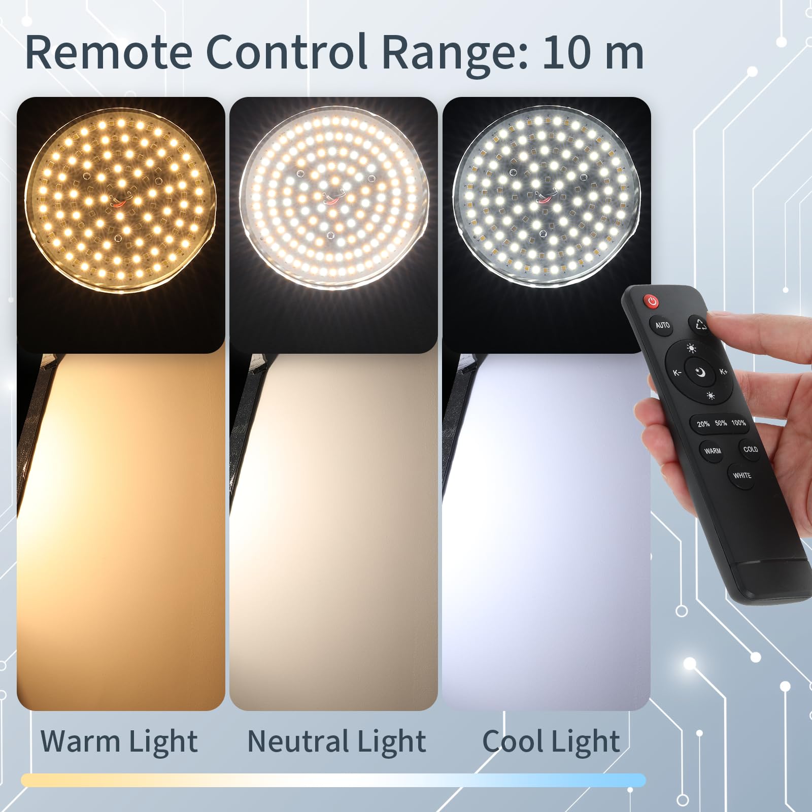2 x 135 W Lampada Fotografica Foto Luce, 3000K-6500K, E27, con Telecomando, Basso Consumo, Compatibile con Softbox e Ombrelli Fotografici, per Video, Studio Fotografico