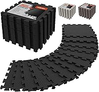 AIRHOP 18 Tile EVA Foam Interlocking Gym Floor Mats - High-Density Puzzle Tiles for Home Gym, Workout, Garage & Kitchen Flooring