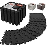 AIRHOP 18 Tiles Gym Floor Mat, EVA Foam Puzzle Gym Mat, High-Density Interlocking Foam Floor Tiles for Home Gym, Play Workout Garage Kitchen Flooring